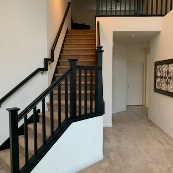 Ray's Straight Line Painting - New black stairs! - Painters Near Me Ray's Straight Line Painting - New black stairs! - Painters Near Me