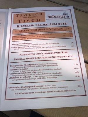 Menu photo 1 Haderner Augustiner Munich, BY