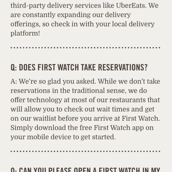 First Watch - Reservation - Breakfast & Brunch Near Me - Oak Brook, Illinois First Watch - Reservation - Breakfast & Brunch Near Me - Oak Brook, Illinois