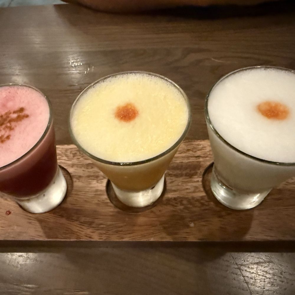 Pisco Y Nazca - Pisco Sour Flight - Gastropubs Near Me - Coral Gables, Florida Pisco Y Nazca - Pisco Sour Flight - Gastropubs Near Me - Coral Gables, Florida
