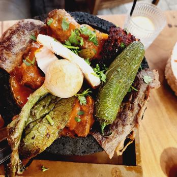 Rosa Madera - Molcajete Michoacano this dosh just was so so so delicious lots of variety of meats including short pork ribs. - Mexican Near Me - Sacramento, California Rosa Madera - Molcajete Michoacano this dosh just was so so so delicious lots of variety of meats including short pork ribs. - Mexican Near Me - Sacramento, California