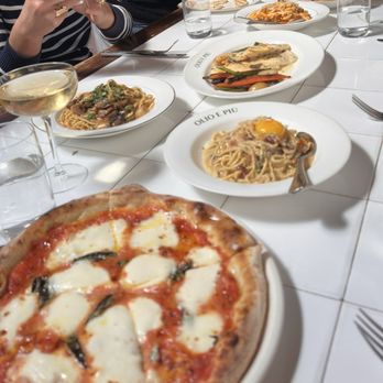 Olio e Più - Margherita Pizzetta, chicken piccata, one of every pasta - Pizza Near Me - New York, New York