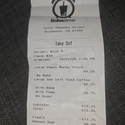 Time and cashier that doesn't listen carefully