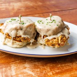 Chicken Biscuit with Black Pepper Gravy