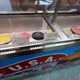 Out of Peach ice cream at the place famous for peaches. Out of Peach ice cream at the place famous for peaches.