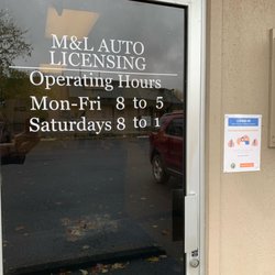 M&L Auto Licensing - Front door.
