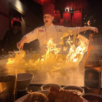 Benihana - Downey - Nathaniel in action! Fireman by Lil Wayne - Sushi Bars Near Me - Downey, California