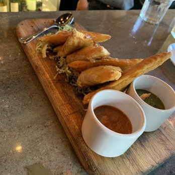 Salt New American Table - Not on the menu but these are the Beef Empanadas. Overall a great dish to order when it's available. - New American Near Me - McAllen, Texas Salt New American Table - Not on the menu but these are the Beef Empanadas. Overall a great dish to order when it's available. - New American Near Me - McAllen, Texas