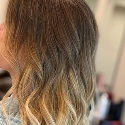 Serendipity Salon and Spa - Balayage blend from a natural sparkle root ( platinum coming in at root )