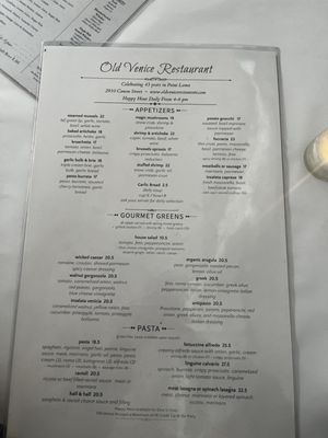 Menu photo 8 Old Venice Restaurant San Diego, CA Menu photo 8 Old Venice Restaurant San Diego, CA