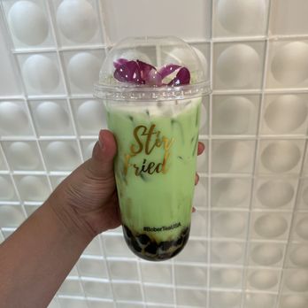 Bober Tea & Coffee - Mung Bean Pandan Latte - Bubble Tea Near Me - Folsom, California