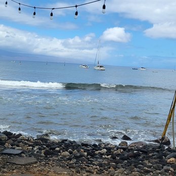 Mala Ocean Tavern - View from patio seating - Seafood Near Me - Lahaina, Hawaii