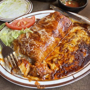 Avilas El Ranchito - Bean and cheese burrito enchilada style - Mexican Near Me - Costa Mesa, California Avilas El Ranchito - Bean and cheese burrito enchilada style - Mexican Near Me - Costa Mesa, California