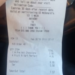 McDonald's - 15 minutes later