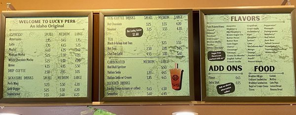 Menu photo 1 Lucky Perk Coffee Meridian, ID Menu photo 1 Lucky Perk Coffee Meridian, ID
