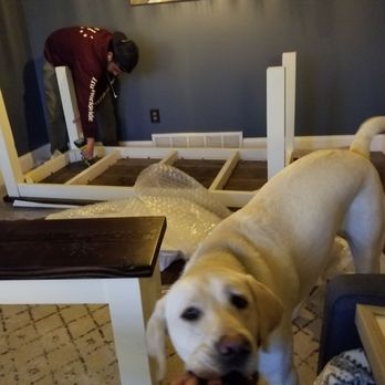 Emmor Works - Putting the table legs on and Walter photo boming! - Furniture Stores Near Me - Vincentown, New Jersey