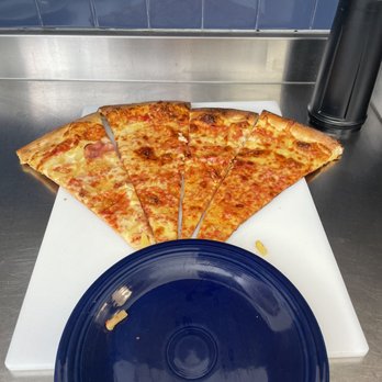 Pizza Bar Collins Ave - 1 slice I cut up to eat - Pizza Near Me - Miami Beach, Florida