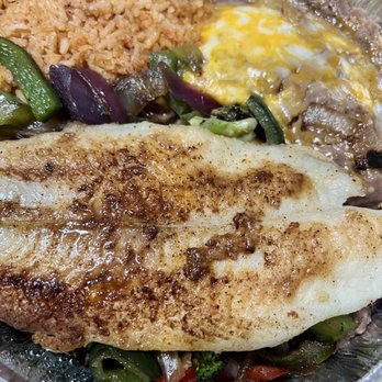 Juan's Place - Fish Half Order of Fajitas with Rice and Beans - Mexican Near Me - Berkeley, California Juan's Place - Fish Half Order of Fajitas with Rice and Beans - Mexican Near Me - Berkeley, California