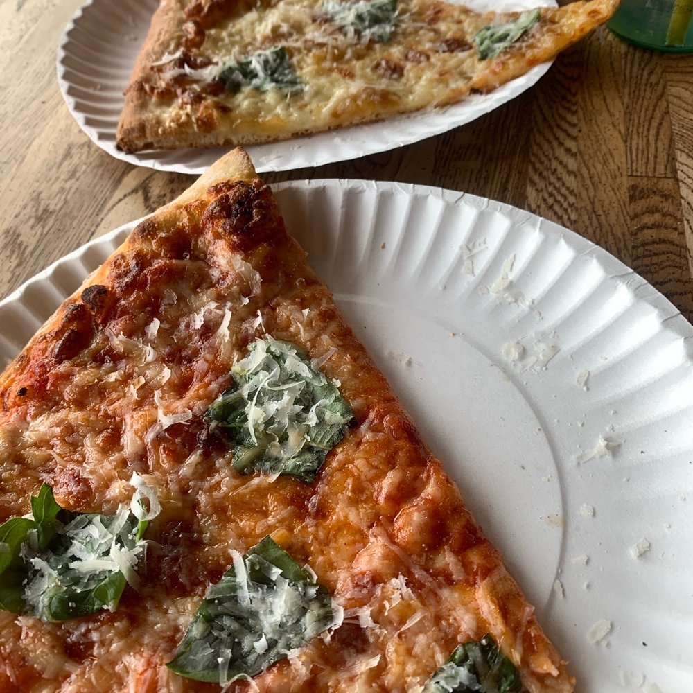 Via Della Slice Shop - Slice of white and a slice of cheese with red sauce. - Pizza Near Me - Phoenix, Arizona