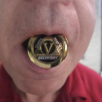 Ralph's Sports Bar - Showing off my special 5 years of sobriety coin given by a dear AA friend! - Sports Bars Near Me - Staten Island, New York