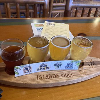Islands Restaurant - I got the beer flight. Just to try them out. They were really good. - Burgers Near Me - Orange, California Islands Restaurant - I got the beer flight. Just to try them out. They were really good. - Burgers Near Me - Orange, California