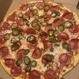 Pepperoni and Jalapeño Pizza! Pepperoni and Jalapeño Pizza!