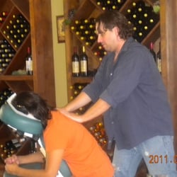 Massage Haven - At a chair massage event in a winery located in Texas, August 2011