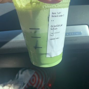 Starbucks - Iced matcha green tea - Coffee & Tea Near Me - Valencia, California