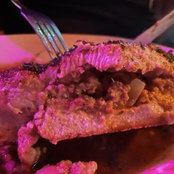 Jacques-Imo's Cafe - Ben's Stuffed Pork Chop. Husband mentioned it was good but would've been better had it not been over cooked. - Cajun/Creole Near Me - New Orleans, Louisiana Jacques-Imo's Cafe - Ben's Stuffed Pork Chop. Husband mentioned it was good but would've been better had it not been over cooked. - Cajun/Creole Near Me - New Orleans, Louisiana