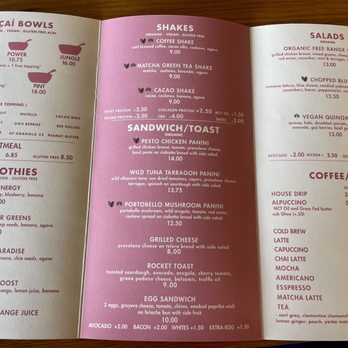 Acai Jungle Cafe - Menu. - Sandwiches Near Me - Burbank, California