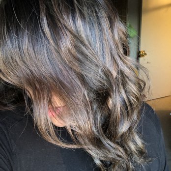 V. Marie Salon - Base to cover grays & caramel highlights.  I don't like to do anything drastic.  Morgan executed it perfectly. - Hair Salons Near Me - Chatsworth, California