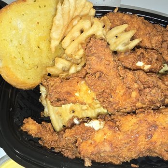 PDQ - Clermont - 5 piece chicken tender meal, comes with fries, texas toast, 2 dipping sauces and a drink for $13.49 - Chicken Shop Near Me - Clermont, Florida