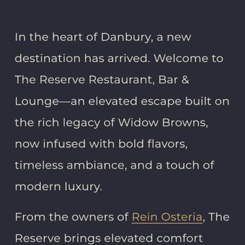 The Reserve - Comfort Food Near Me - Danbury, Connecticut