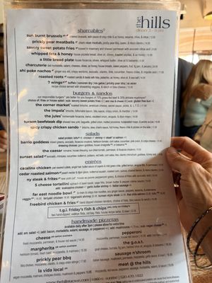Menu photo 1 The Hills Tucson, AZ Menu photo 1 The Hills Tucson, AZ