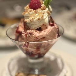 Evan's American Gourmet Cafe - Homemade raspberry ice cream