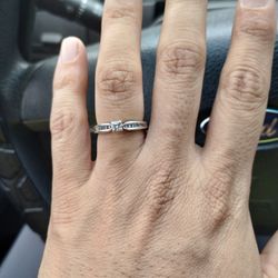 Elite Jewelers - My beautifully fixed ring! They had to rebuild 2 prongs to hold the center diamond!