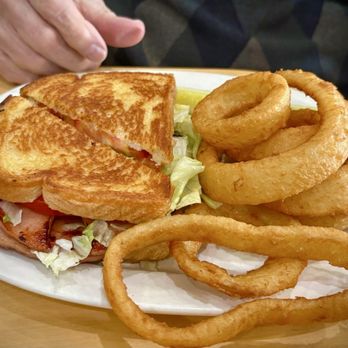 Golden Rye Grille - Fried bologna sandwich with onion rings - American Near Me - New Middletown, Ohio