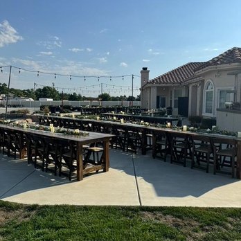 Honeywood Events - Beautiful farm tables and chairs - Party Equipment Rentals Near Me