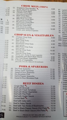 Menu photo 3 John Wong's Chinese Restaurant Calgary, AB