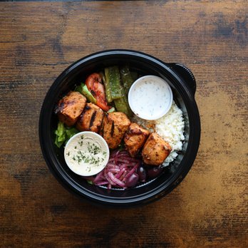 Pera Pizzeria - Mediterranean Rice Bowl Chicken Shish with Tzatziki - Pizza Near Me - Grand Rapids, Michigan Pera Pizzeria - Mediterranean Rice Bowl Chicken Shish with Tzatziki - Pizza Near Me - Grand Rapids, Michigan