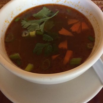 Thai Dara - Tom yum soup with lunch special - Thai Near Me - Dana Point, California