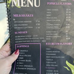 Playa Paradise - Menu