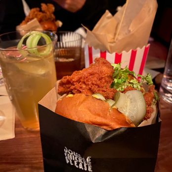 Double Chicken Please - Fried chicken burger - Cocktail Bars Near Me - New York, New York