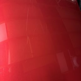 Scratched car hood from car wash service in Los Gatos Classic car wash service. Scratched car hood from car wash service in Los Gatos Classic car wash service.