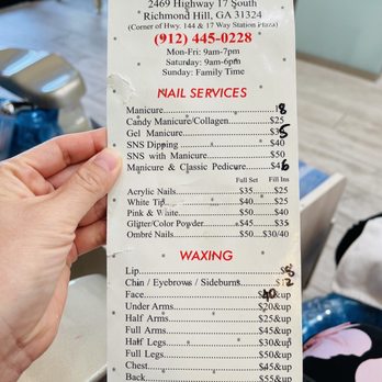 Lil' Nail Shop - Price list (May 2021). - Nail Salons Near Me - Richmond Hill, Georgia