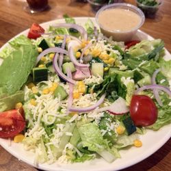 Baja Fish Tacos - Green Salad with champagne dressing