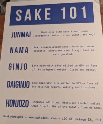 Menu photo 3 Sake Desu Portland, OR