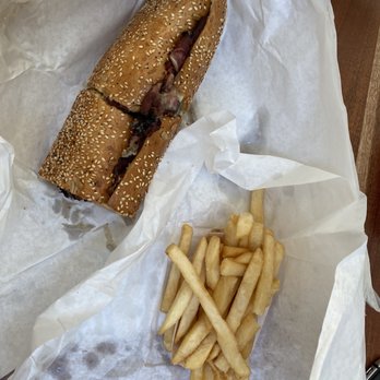 AK Subs - Tony's Hot Pastrami Sandwich on seeded French roll with fries - Sandwiches Near Me - San Francisco, California