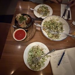 Brussel Sprout Salad and Garlic Knots Brussel Sprout Salad and Garlic Knots