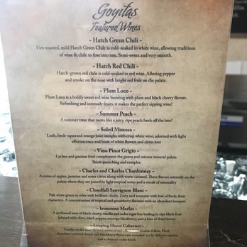 Goyita's - Special wines - New Mexican Cuisine Near Me - Oro Valley, Arizona Goyita's - Special wines - New Mexican Cuisine Near Me - Oro Valley, Arizona